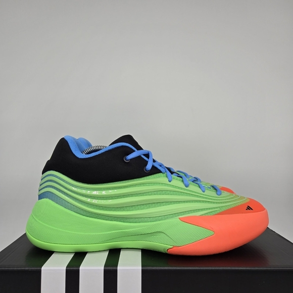 adidas Men's Dame X KI5949 'Lime Burst' Basketball Shoes Size 8 New - Picture 3 of 8